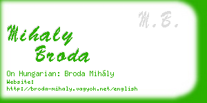 mihaly broda business card